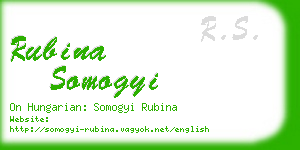 rubina somogyi business card